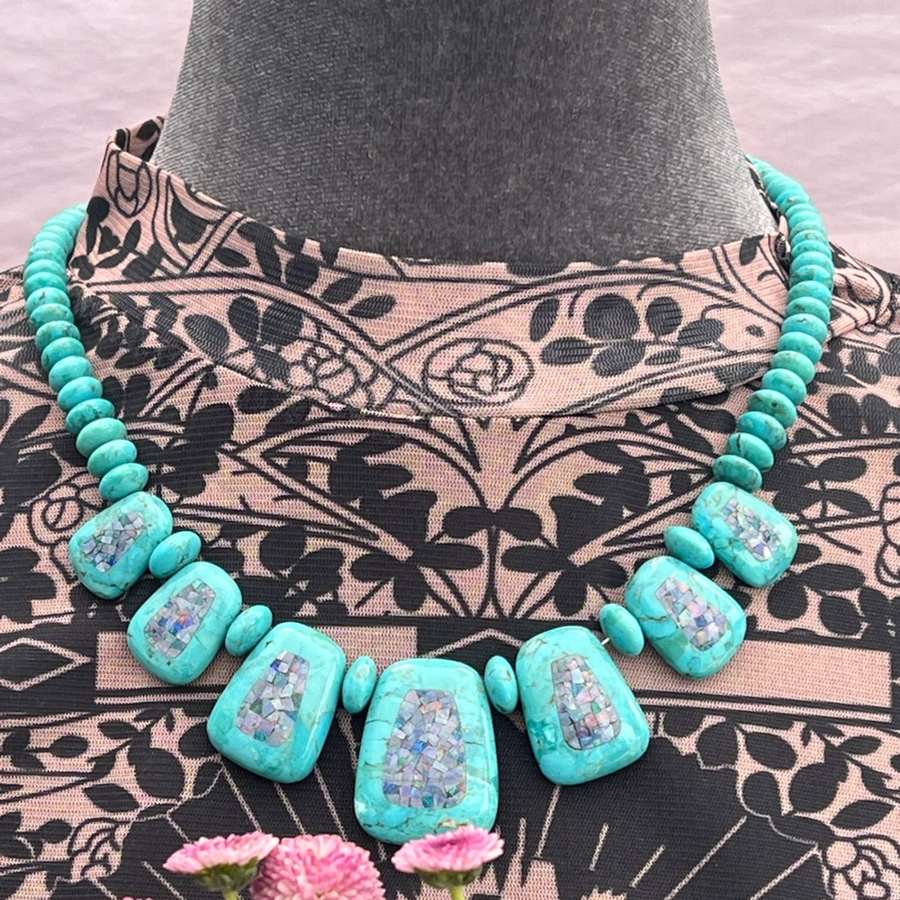 Turquoise Mosaic Necklace